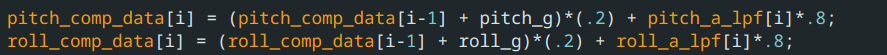 Comp Filter Code