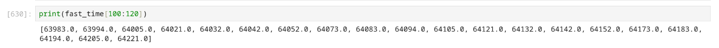 fast timing data